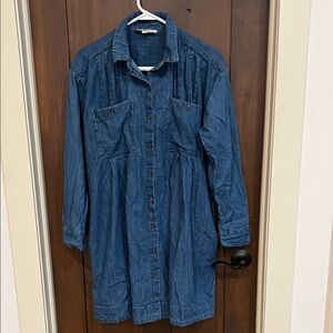 LOFT Blue Long Sleeve Dress